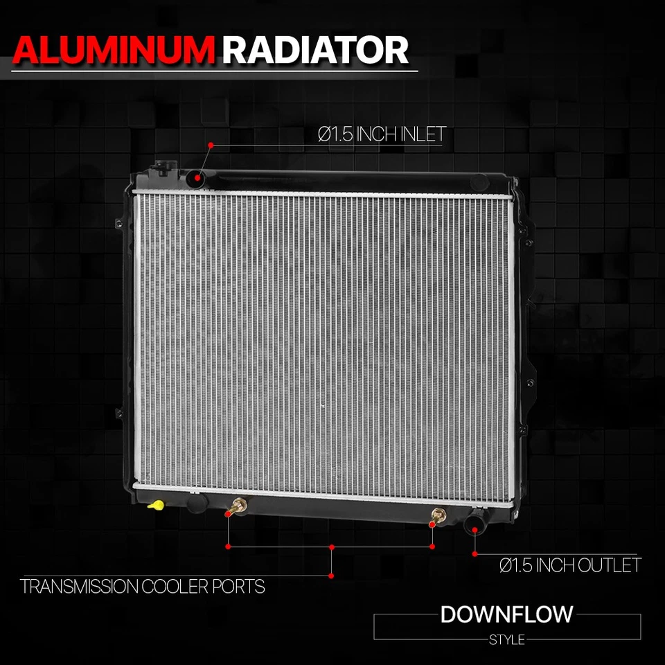 Radiador de repuesto de fábrica de aluminio DPI-2321 para Toyota Tundra 4.7 2000-2006 Foto 2 de 4