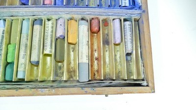 GRUMBACHER Finest 60 Soft Pastels Set #56 Wood Box Portrait