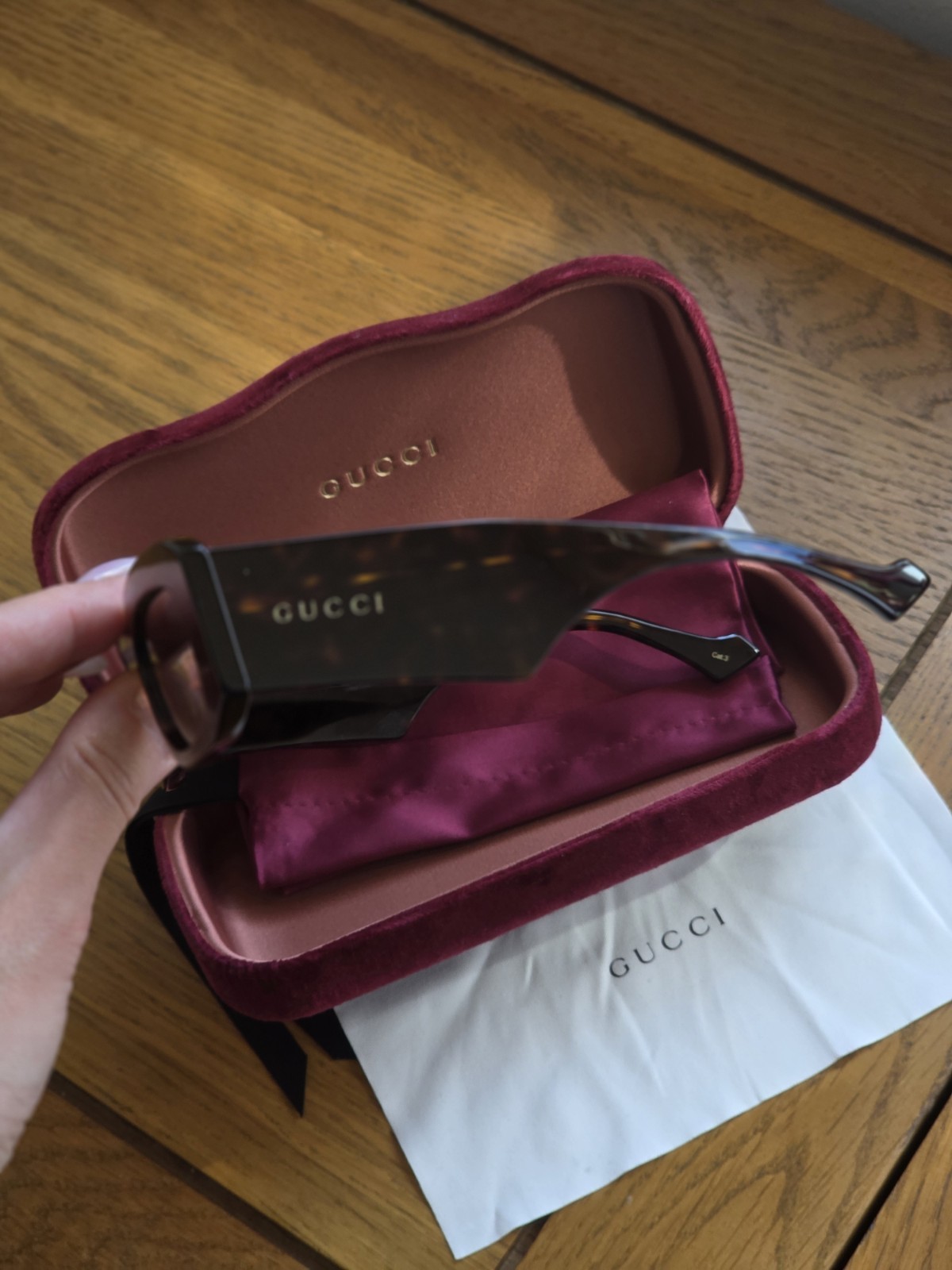 Gucci • Rectangle Frame Sunglasses • Tortoise She… - image 2