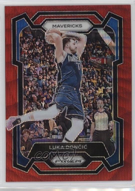 2023-24 Panini Prizm Ruby Wave Prizm Luka Doncic #110 0x49