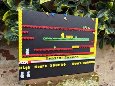Manic Miner / Jet Set Willy 3D Wandbild mit SoundFX - ZX Spectrum Specy