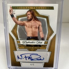 2024 Panini National Treasures WWE Definitive Ink Nathan Frazer Auto 4/5