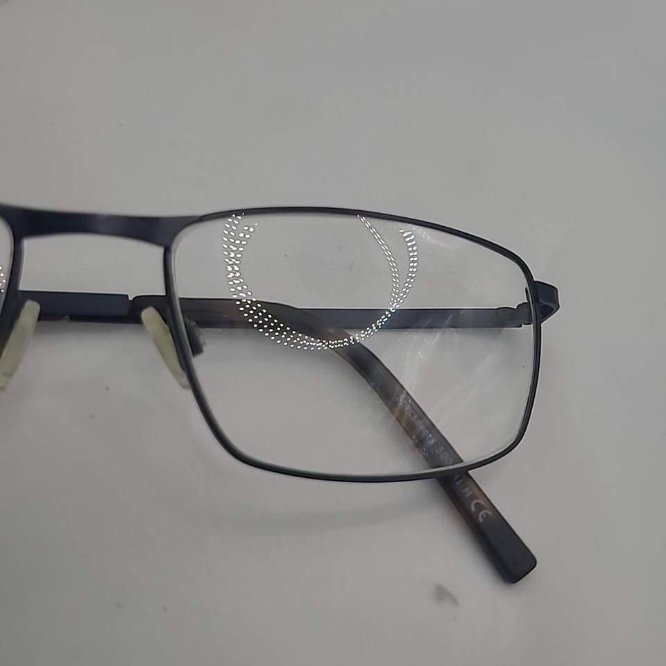SPECSAVERS SATIN BLUE RECTANGLE glasses frame 54 17 145 MOD: HUNTLEY ...