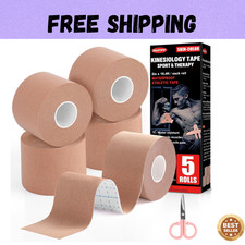5 Roll Kinesiology Tape Athletic Muscle Support Sport Elastic Physio Therapeutic