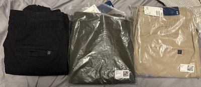 Lot of H&M Slim Jogger Pants Drawstring Elastic Waist Zipper Pockets Size 34