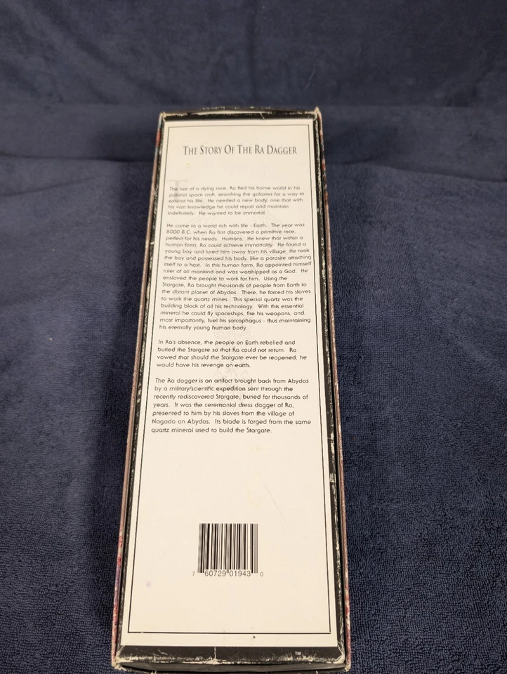 Raro Stargate Ra Dagger 1996 réplica UC943 - CIB con placa de madera, caja y certificado de autenticidad! Foto 3 de 4