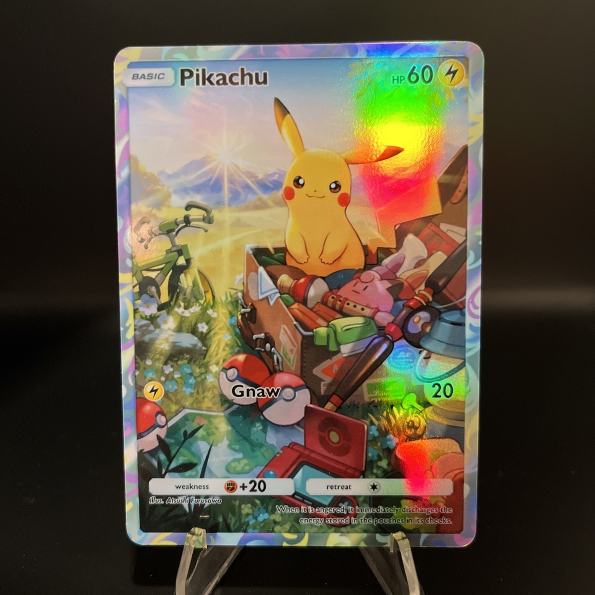 Pikachu Holographic Pokémon TCG Pocket Card - Printed Sharp