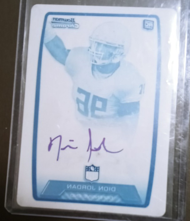 Dion Jordan Bowman Chrome Rookie Autograph #DJO Print Plate Black 1/1