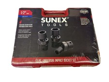 Sunex 13pc 1/2 Metric 6pt Point Universal Impact Sockets Set Tools Drive MM 2665