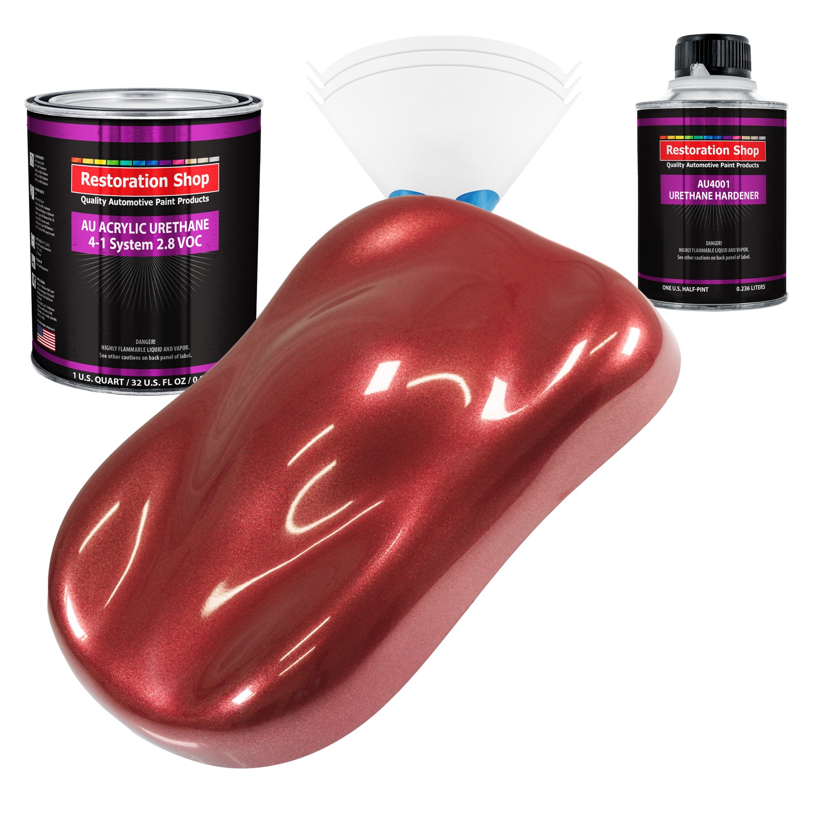 Restoration Shop Firemist Red Acrylic Urethane Auto Paint Quart Kit