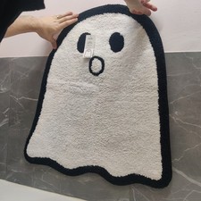 George Home Bathroom Halloween Black & White Bath Mat
