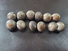​Lot of 12 Antique Silver Plated Ball Buttons - 15mm - Some Maker Marked