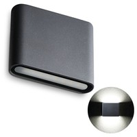 Led WandaußEnleuchte Twee Graphit IP54 Wandleuchte Up Down 8W Neutralweiß 230V