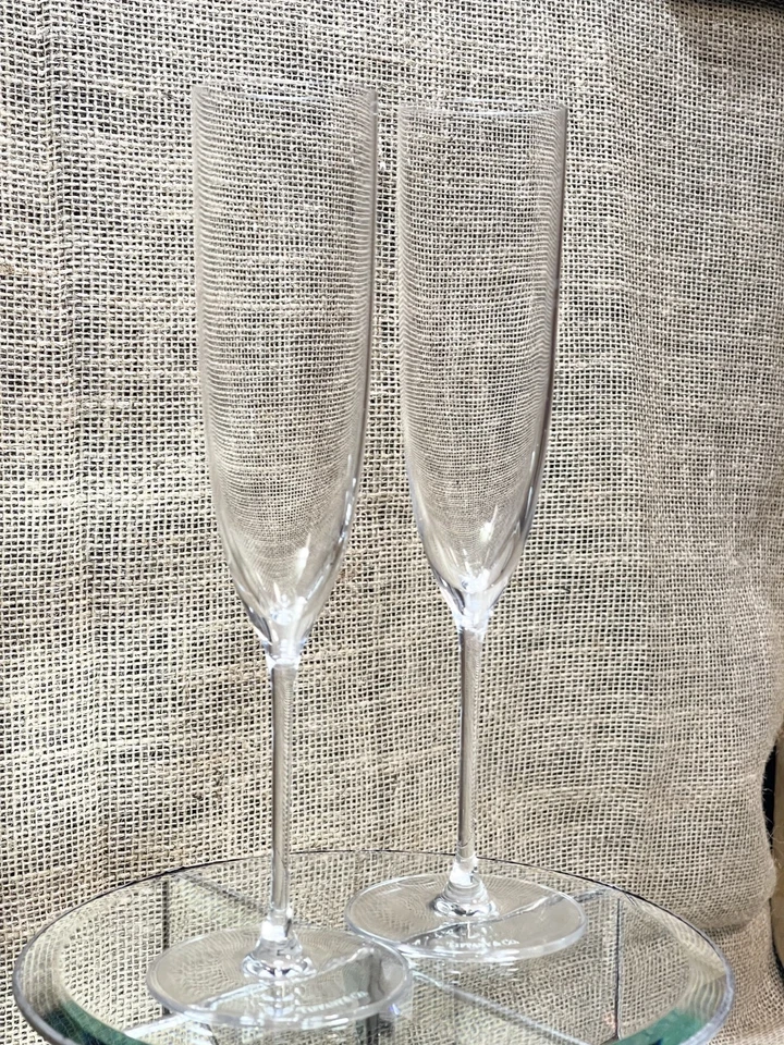 Juego de 2 - TIFFANY & CO. Home Essentials Cristal Champagne Flautas 24 cm/9,5" Foto 3 de 4