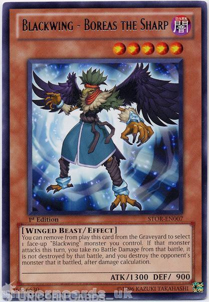 STOR-EN007 Blackwing - Boreas the Sharp Rare 1st Edition Mint YuGiOh Card
