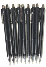 SKILCRAFT Mechanical Click Pencil Black 0.7mm Metal Pocket Clip Vintage 9 Pieces