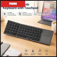 Foldable Bluetooth Keyboard with Touchpad Mini Wireless Pocket Keyboard