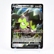 galarian stunfisk pokemon card value Pokemon Darkness Ablaze Ultra Rare Galarian Stunfisk V #184