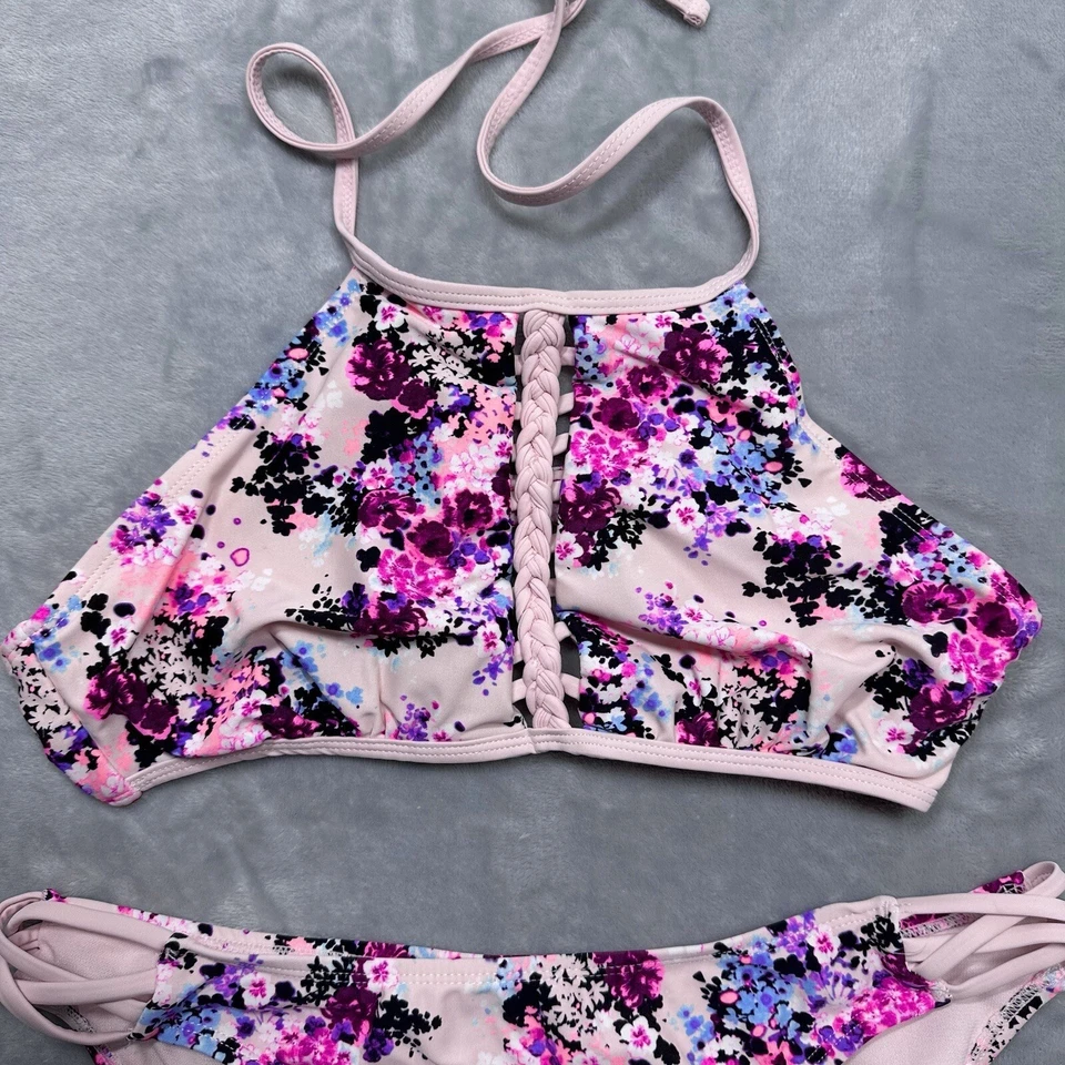 Купальник Ambrielle бикини женский большой розовый цветочный купальный костюм из 2 предметов - Изображение 3 из 4