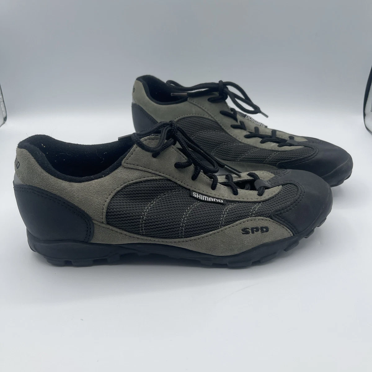 SHIMANO SPD Blue/ Black Suede Cycling Shoes Mens Size 8.5 Shimano Men main image 3