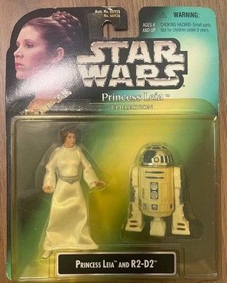 Star Wars Leia & R2D2 Figures Sci-Fi Collectible Age-Related Damage