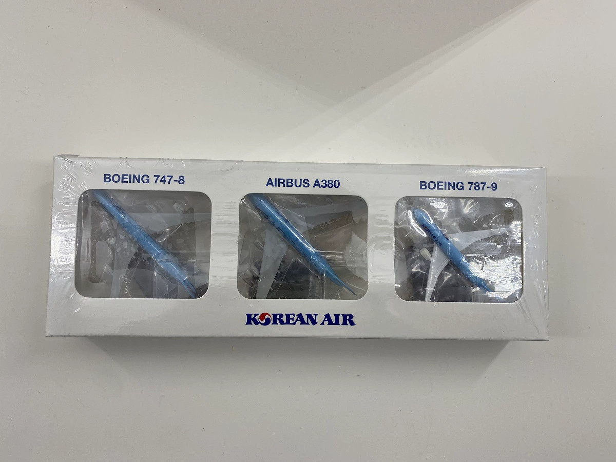 1:1000 Hogan Wings Korean Air  B747-8 A380 B787-9 3in1 Aircraft Models Set