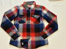 NEW DIXXON Flannel Co Womens Sz M Plaid Shirt Blue Red" 199 Pastrana"Ltd Edition