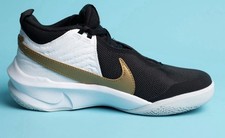 Youth Kids Size 5.5Y Nike Team Hustle D 10 GS Black Gold Sneaker CW6735-002