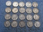 20 SILVER MERCURY DIMES WITH DATES lot 81