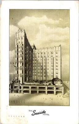 Seaside Hotel Atlantic City NJ 1941 postcard Married life is swell so far