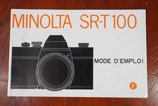 MINOLTA SR-T 100 INSTRUCTION BOOK, IN FRENCH/226714