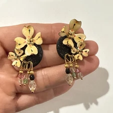 Lunch at the Ritz Earrings: Vintage Swarovski Crystal Dogwood Flowers