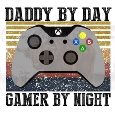 Sublimation Print Daddy Gamer Ready to Press Heat Transfer