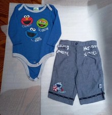 Toddler Seasame Street Oscar ,Elmo  Cookie Monster Sleeper  Pants 12-18M