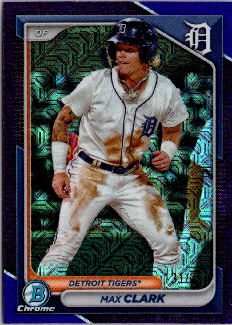 2024 Bowman #BCP-74 Max Clark Chrome Prospects Mojo Purple Refractors #/250