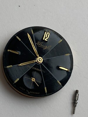 VINTAGE MEN WRIST WATCH FOR PARTS KIENZLE GERMANY 051N/53 SPIDER BLACK DIAL