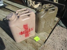 2 Used 5-Gallon Scepter Fuel Cans, for MVs Jeeps Broncos HMMWV etc.