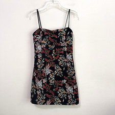 Urban Outfitters Embroidered Ponte Dress M Floral Mini Short Festival Summer