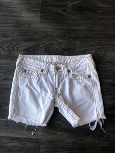 white true religion shorts womens