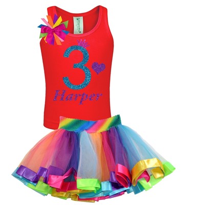 rainbow tutu set