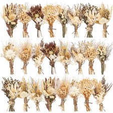 24 Pcs Boho Dried Flower Bouquet Mini Mix Bouquet Handmade Wedding Floral Arr...
