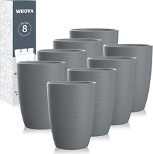 Wheat Straw Cups 8 PCS Good Alternative to Plastic Reusable Cups 12 Oz Unbreakab