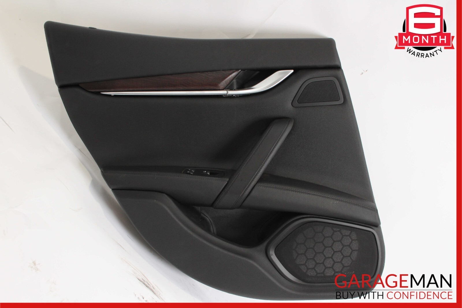 14-17 Maserati Ghibli Rear Left Side Complete Interior Door Panel Cover Black