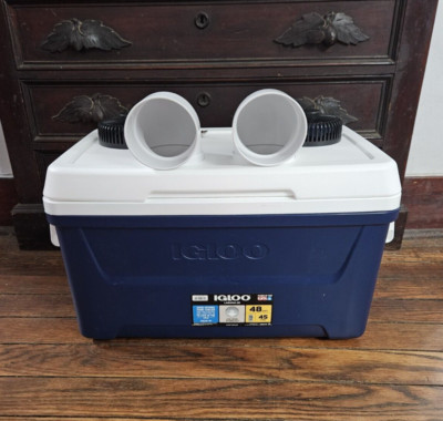 Onos 48qt NAVY Swamp Cooler Portable Air Conditioner Camping Dual 3 USB Fans