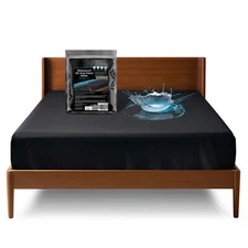 Eroticgel US KING Black Waterproof Fitted Massage Sheet 78'' x 80'' + 14''