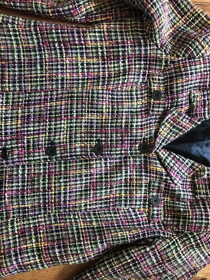 Blazer Christopher & Banks Botón a Cuadros Talla XL Mujer Colorido Preppy Mujeres Foto 4 de 4