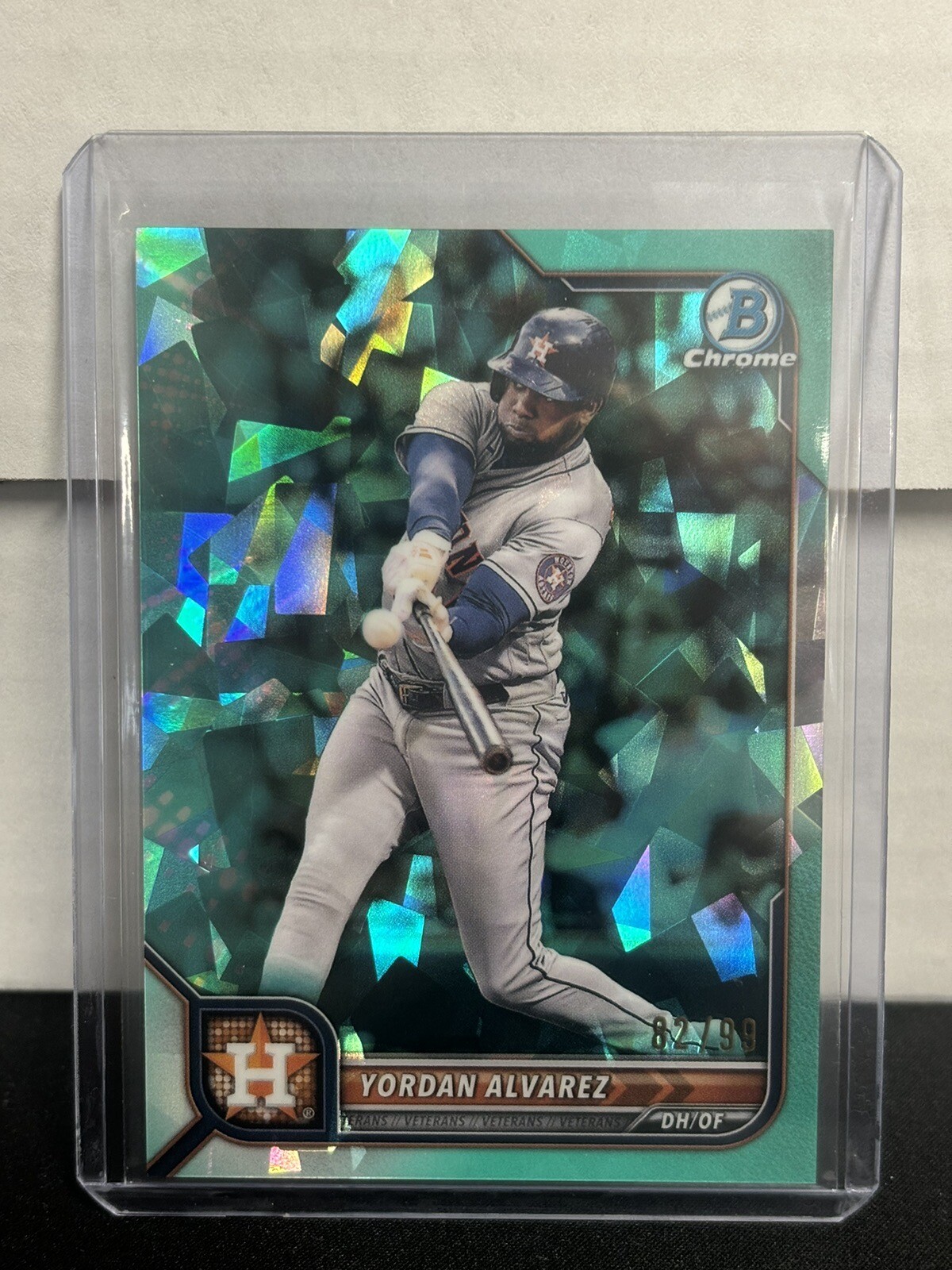 Yordan Alvarez 2022 Bowman Chrome Sapphire Aqua Refractor /99 Astors #36
