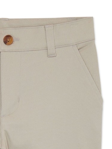 Wonder Nation Boys School Uniform Flat Front Pants, Size 14 Khaki --X2-- - Picture 2 of 4
