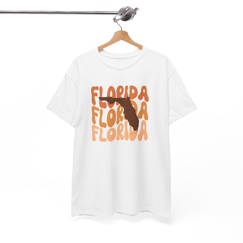 Florida Retro Tee Unisex Cotton Shirt Summer Vacation Wear Sunshine State Gift - Picture 7 of 17