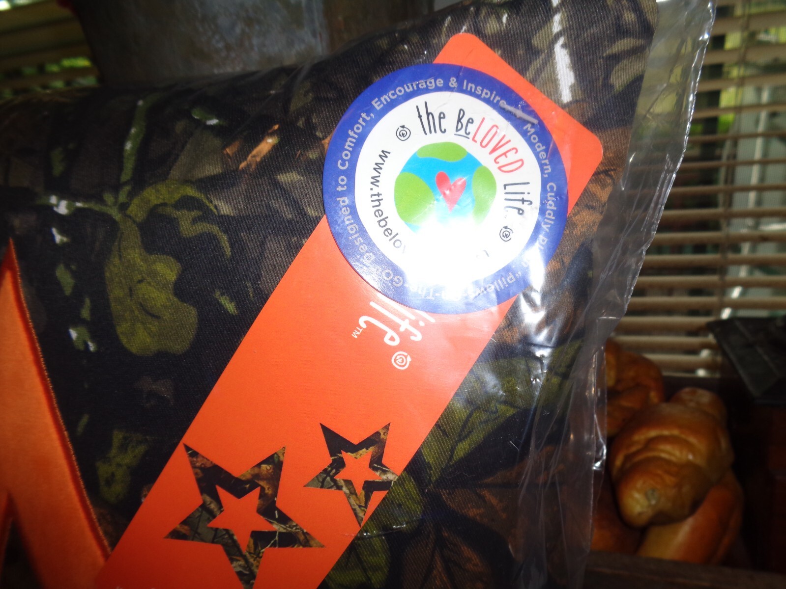 The BELOVED Embossed Life Refuge Camo Psalm 46: 1 Pillow/Strap Pocket Cell Phone